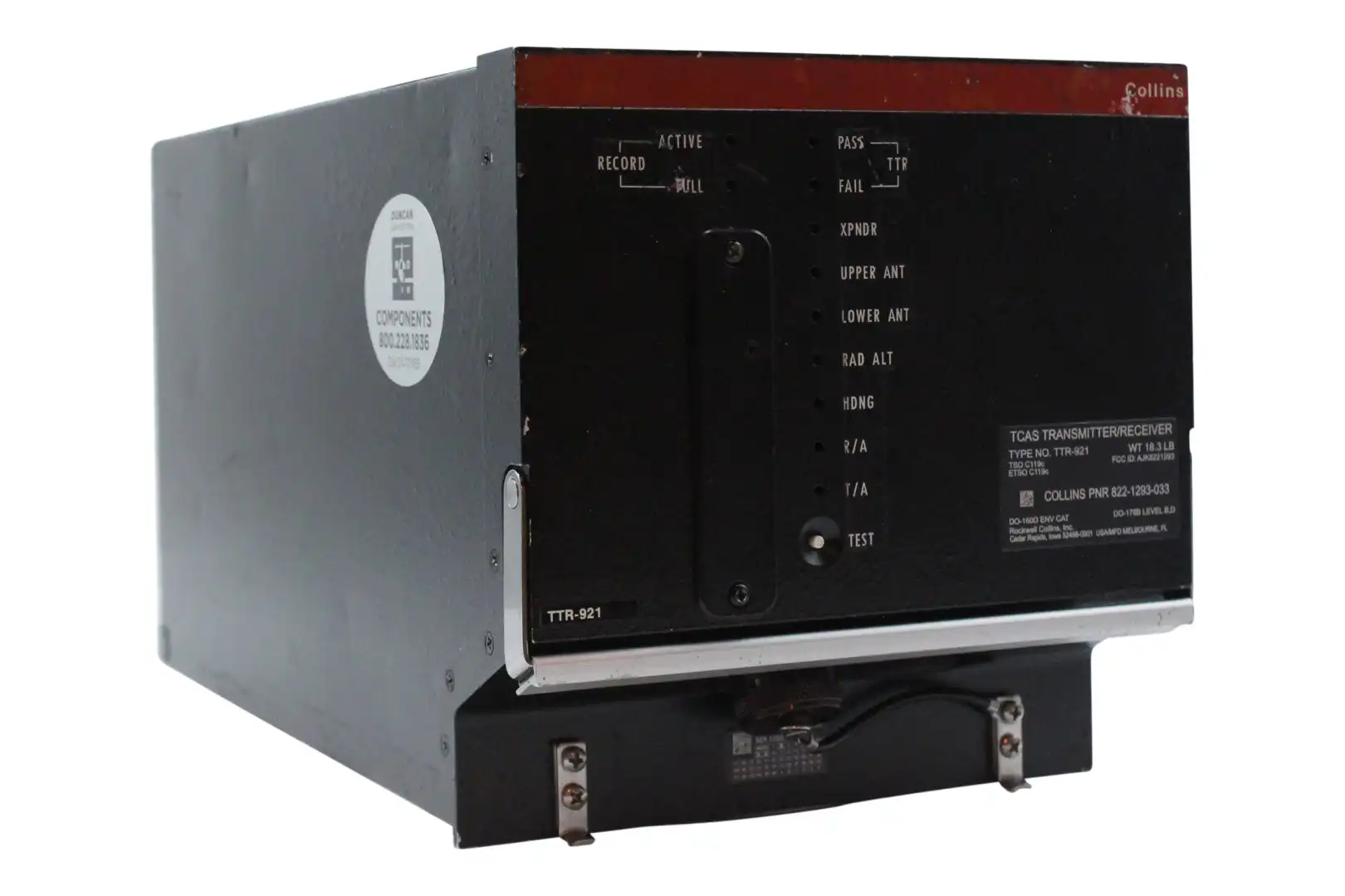 COLLINS TCAS 921 TRANSMIT/RCVR 822-1293-033 | Duncan Aviation